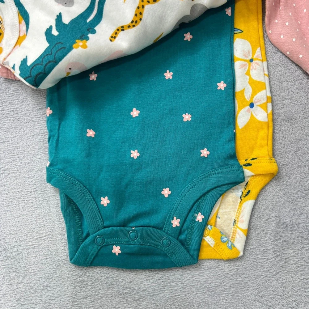 Carter's Baby Girl Bundle 4 Pc 9M+12M Sleeper Floral Bodysuits (Lot‎ 5pc ) NWT